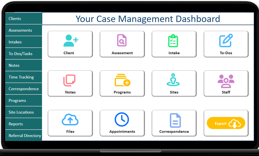 Case Management CRM Dashboard - Assessment and Client Management