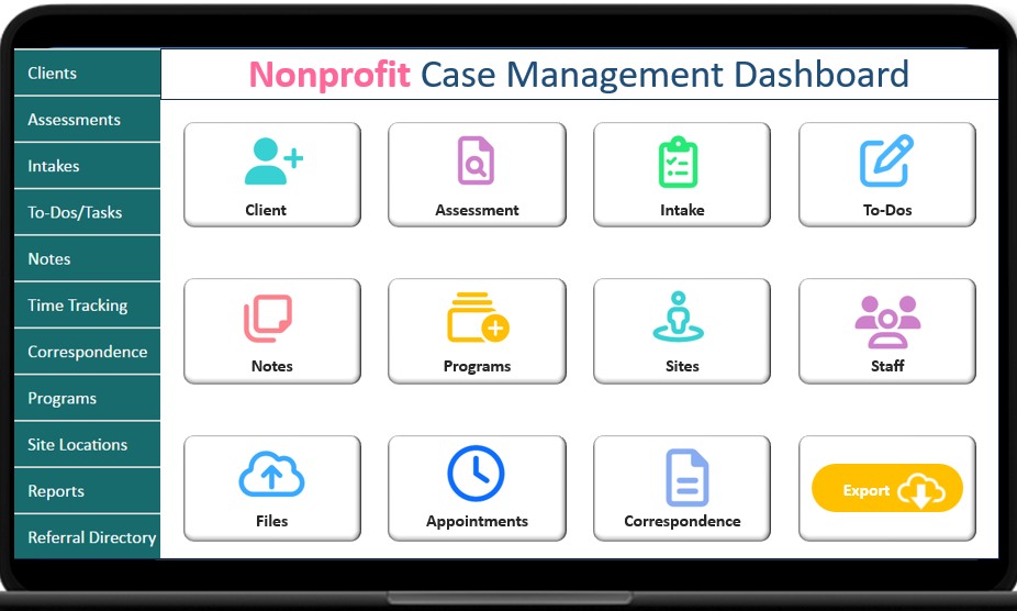 Nonprofit CRM Case Management Dashboard