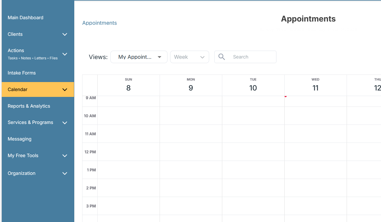 Managing Cases Appointment