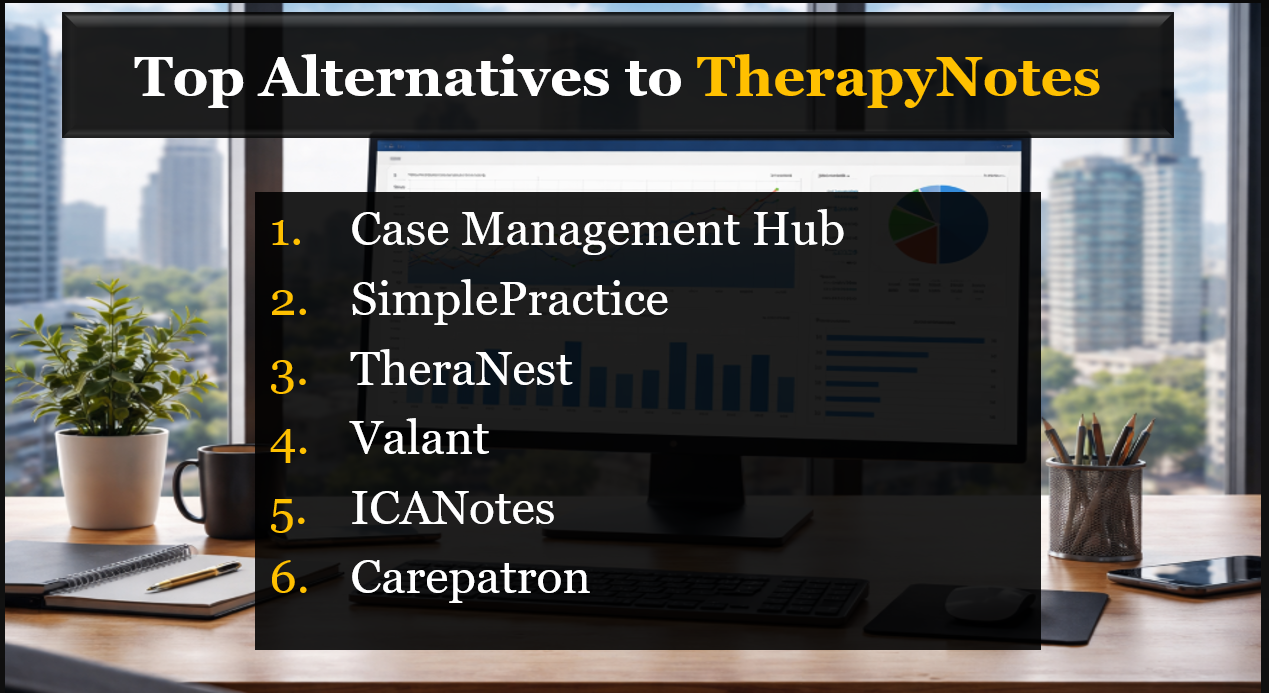 Top TherapyNotes Alternatives for Mental Health Practices and Organizations