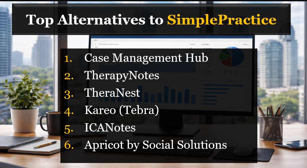 Top 6 Best Alternative to SimplePractice for Therapists, Nonprofits, and Social Workers