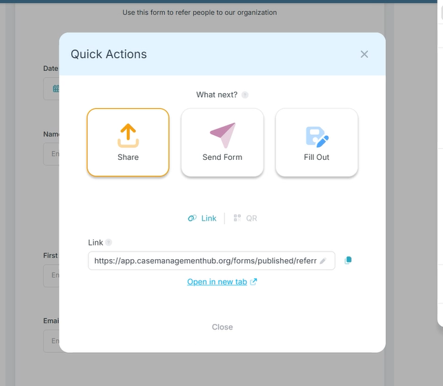 Referral Form - Copy Link Healthcare Case Management Software