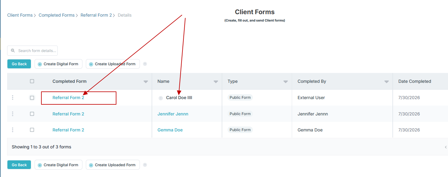 What if a referral does not meet service criteria - you can delete form